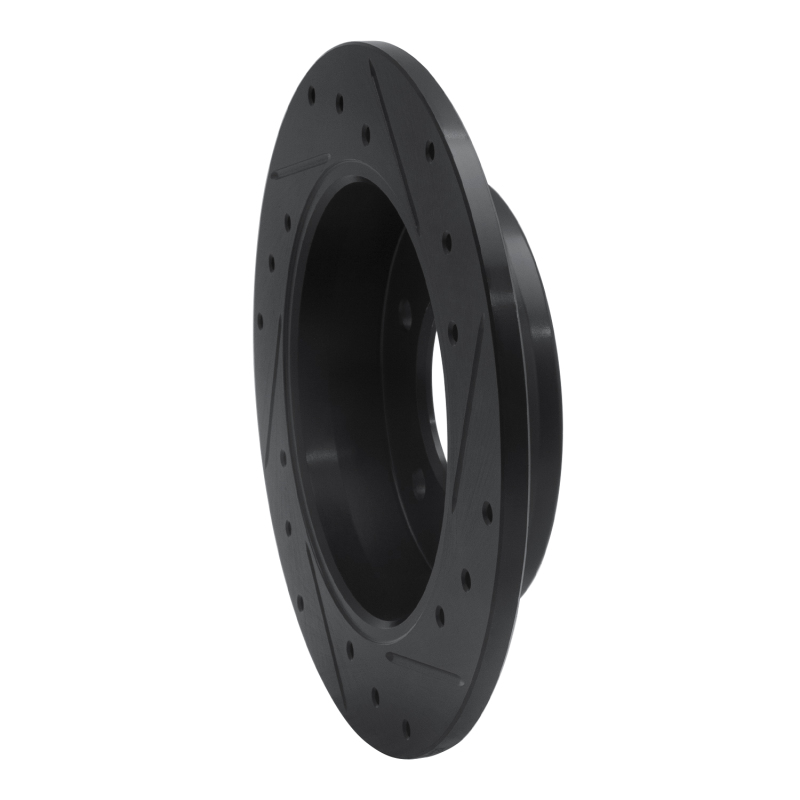 Hyundai Kona Brake Rotor (1) - Rear Left - R1 Concepts - Drilled & Slotted - Black - `11-`25